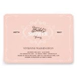 Invitation nuptiale de douche de rose chic vintage invitations