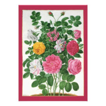 Invitation nuptiale de douche de roses vintages de