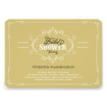 Invitation nuptiale de douche d'or chic vintage de invitations