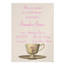 Invitation nuptiale de thé de douche