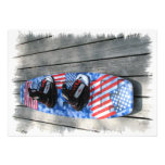 Invitation patriotique de Wakeboard