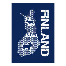 Invitation personnalisable de CARTE de la FINLANDE