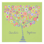Invitation personnalisée d'arbre de cercle de bapt