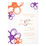 Invitation pourpre et orange des fleurs sauvages 5