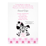 Invitation rose mignonne du baby shower 5x7 de zèb invitations