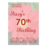 Invitation rouge d'anniversaire de marguerite de G