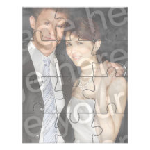 invitation vertical de la photo 12pc de puzzle fai