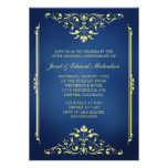 Invitation victorienne d'anniversaire de bleu et d