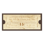 Invitation vintage de billet