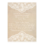 Invitation vintage de mariage de style de toile et