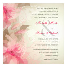 Invitations abstraites florales modernes de mariag
