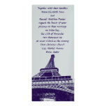 Invitations argentées et pourpres de mariage de To