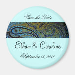Invitations bleues turquoises de mariage de paon d aimants