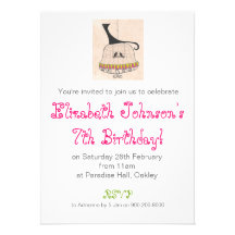 Invitations d'anniversaire de papillons de cages à