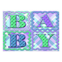 Invitations de douche de BÉBÉ - lettres