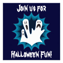 Invitations de fête de fantômes de Halloween