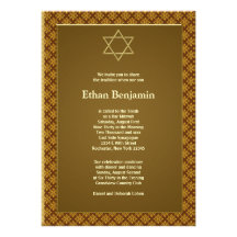 Invitations de Mitzvah de barre d'étoile de David 