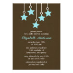 Invitations de mobile de Brown et de bébé bleu