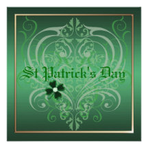 Invitations de partie de crête de shamrock du jour