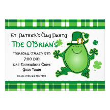 Invitations de partie de grenouille de lutin