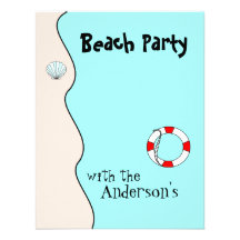 Invitations de partie de plage
