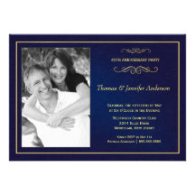 Invitations de photo d'anniversaire de mariage - q
