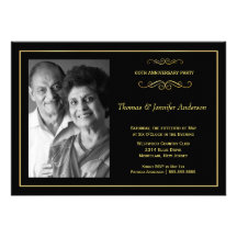 Invitations de photo d'anniversaire de mariage - s