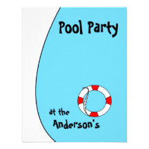 Invitations de réception au bord de la piscine