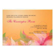 Invitations florales de mariage d'abrégé sur carte
