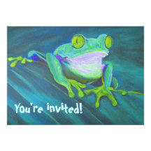 Invitations géniaux drôles colorés d'anniversaire 