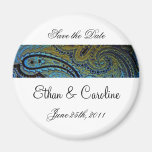 Invitations indiennes de mariage de Paisley de pao Magnets Pour Réfrigérateur