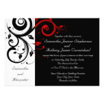 Invitations inverses noires/blanches/rouges de mar