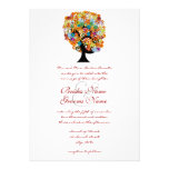 Invitations lunatiques de mariage d'arbre de fleur