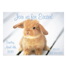 Invitations mignonnes de Pâques de lapin de bébé