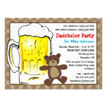 Invitations mignonnes de partie de Dadchelor - cou