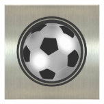 Invitations noires et argentées d'équipe de footba