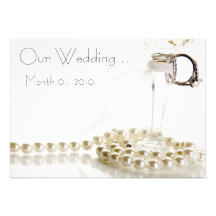 Invitations romantiques assez blanches de mariage