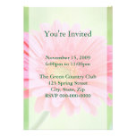 Invitations roses personnalisables de marguerite d