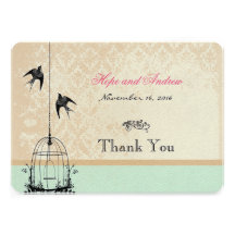 Invitations vintages lunatiques de mariage de cage
