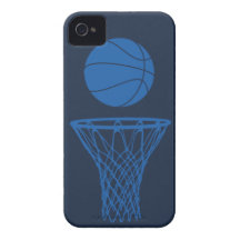 iPhone 4 Basketball-Silhouette-blaue Außenseiterdu iPhone 4 Case-Mate Hülle