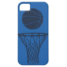 iPhone 5 Basketball-Silhouette-blaues Außenseiterl iPhone 5 Hüllen
