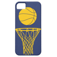 iPhone 5 Basketball-Silhouette-Schrittmacher blau iPhone 5 Hüllen