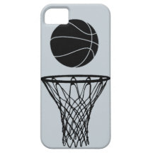 iPhone 5 Basketball-Silhouette-Schwarzes auf Silbe iPhone 5 Etui