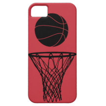 iPhone 5 Basketball-Silhouette-Stiere rot Etui Fürs iPhone 5