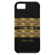 iPhone 5 eleganter nobler Goldschwarz-Leopard mit  Hülle Fürs iPhone 5