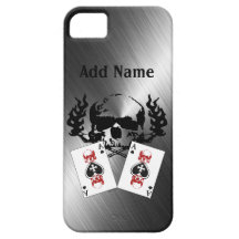 iPhone fait sur commande de chrome de crânes de ti Coque Case-Mate iPhone 5