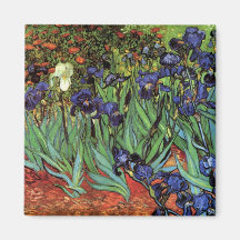 Iris de Van Gogh, art vintage de post impressionni Aimant Pour Réfrigérateur