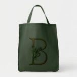 Irisches Goldmonogramm B Einkaufstasche