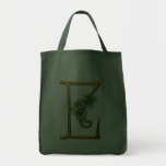 Irisches Goldmonogramm E Leinentaschen