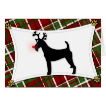 Irisches Terrier-Ren-Weihnachtskarte